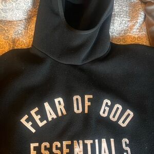 Essentials Men’s Black Turtleneck Sweatshirt with Arch Logo